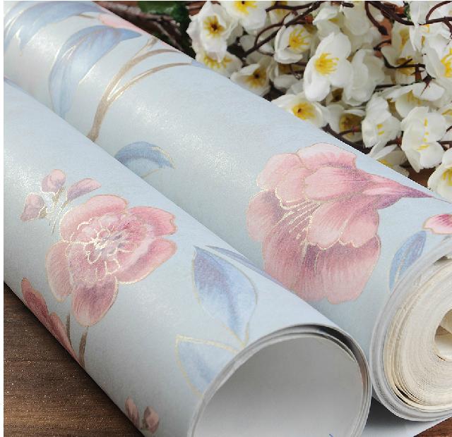 本木 古典中式牡丹花壁纸