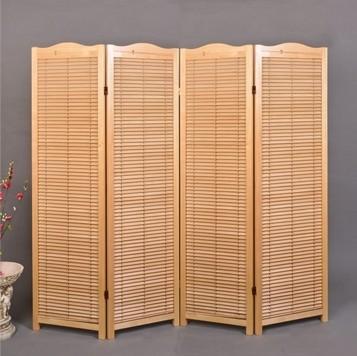 百叶折叠实木屏风 欧式家居酒店隔断