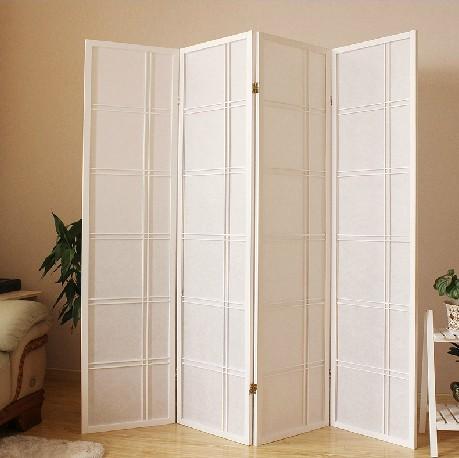 无纺布实木屏风 家居客厅玄关办公隔断