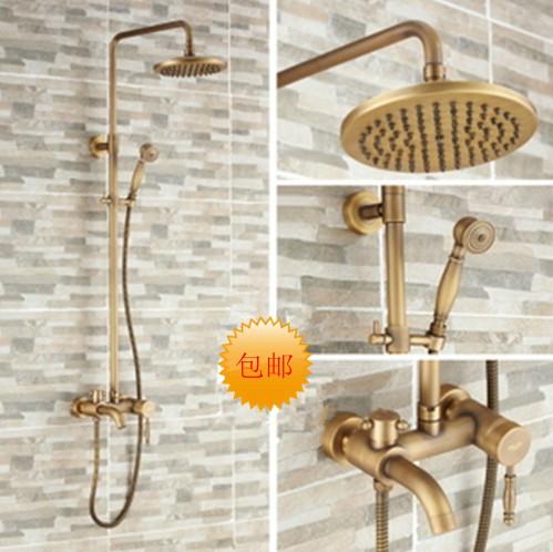 复古欧式套装花洒 淋浴龙头 全铜仿古升降大淋浴