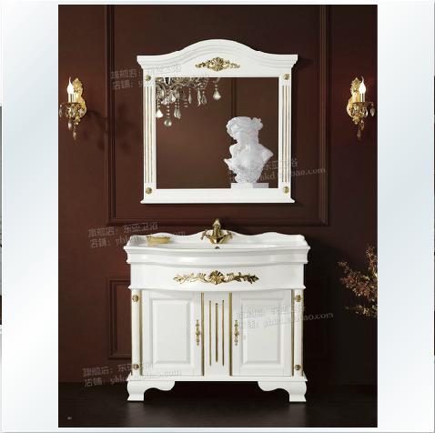 大盆橡木浴室柜-实木卫浴柜