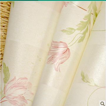 墙纸卧室温馨浪漫田园风碎花墙纸客厅