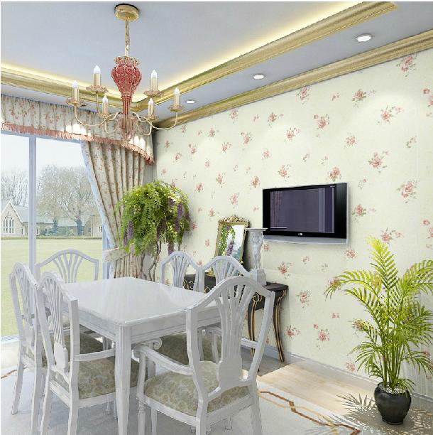 现代田园客厅电视背景墙纸