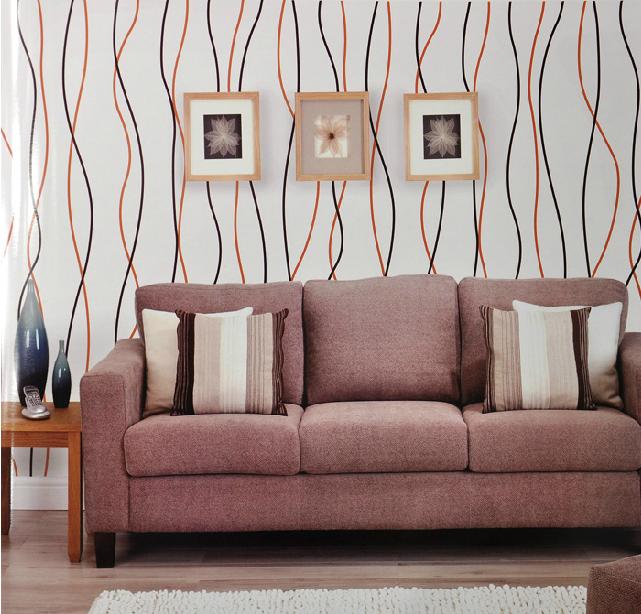 客厅电视墙背景墙现代时尚简约条纹