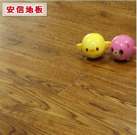 【天猫装修节】安信地板 橡木手刮仿古全实木地板 美