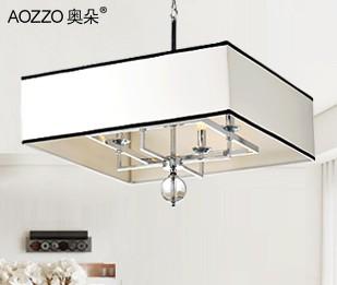 欧式简约水晶灯吊灯具客厅灯卧室灯餐厅布艺灯饰300