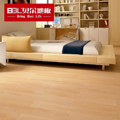贝尔地板 强化复合地板 12mm家用环保 浅色檀木