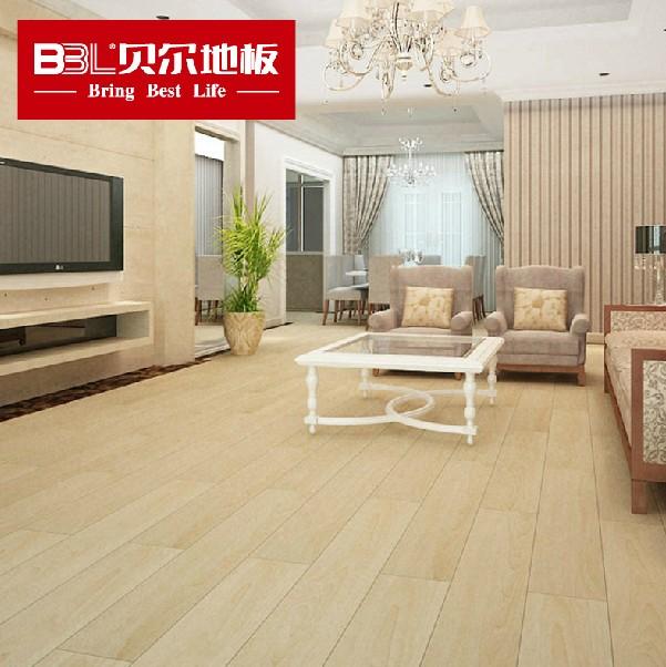 贝尔地板 强化复合木地板 同步拉丝面 艾斯本橡木 