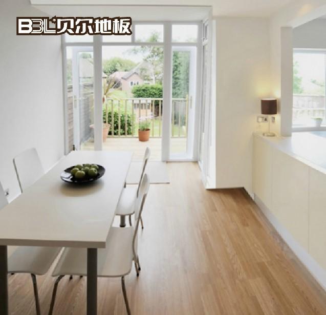 贝尔地板 木地板 复合地板12mm 浅色仿手抓纹 