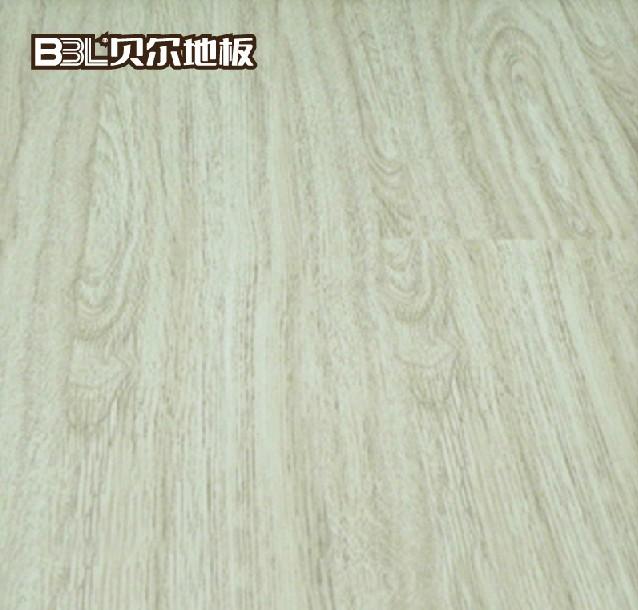 贝尔地板 复合 木地板 8mm 浅白色强化木地板 