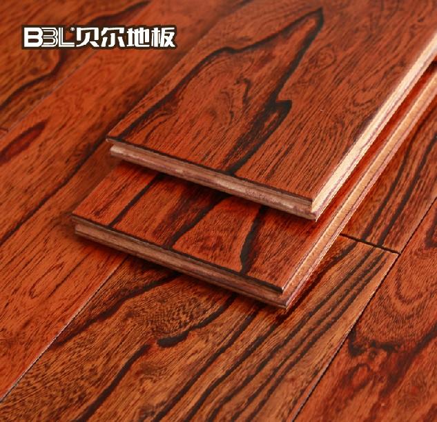 贝尔地板实木复合多层地热地板 厂家直销 北欧榆木 
