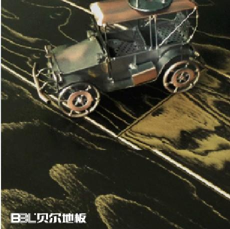 贝尔 多层实木复合地板15mm 木地板 黑色正品 
