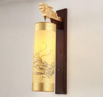 古御堂 实木落地灯 仿古羊皮灯 客厅灯 餐厅灯 酒