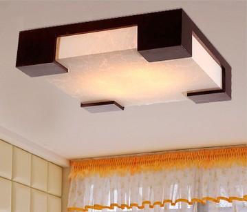 现代简约卧室灯中式古典木艺客厅灯具餐厅吸顶灯书房灯