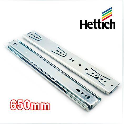 白色26寸650抽屉滑轨道│三节轨