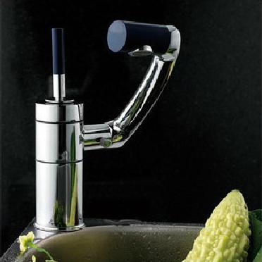 招财猫龙头 全铜可360度旋转 单孔面盆水龙