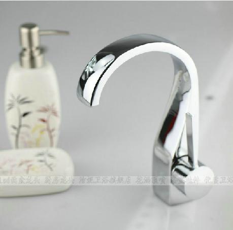 全铜陶瓷面盆龙头 冷热加高艺术盆玻璃盆