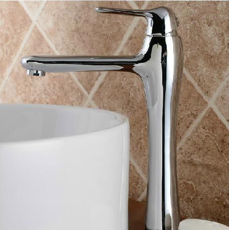 全铜加高面盆水龙头 冷热水 台上盆陶瓷盆