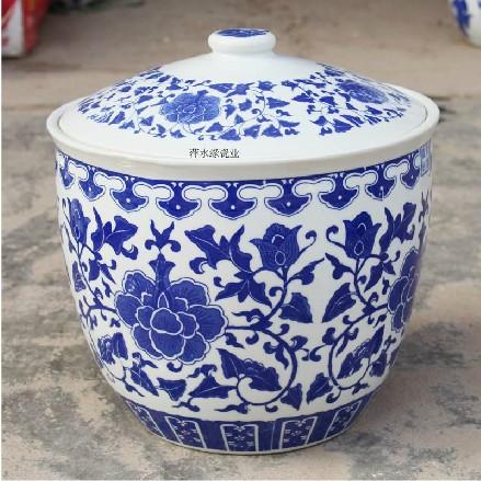 陶瓷米缸 酒水缸 腌肉缸泡菜缸 青花莲花缸