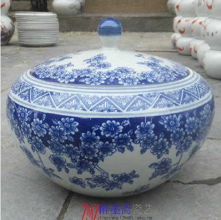 景德镇陶瓷米缸米桶青花储物罐/ 油缸