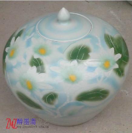 景德镇 陶瓷 米缸 雕刻 储物罐 腌菜缸 