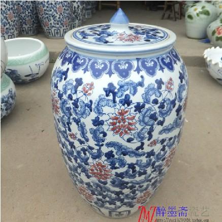 景德镇陶瓷米缸米桶 储物罐 落地花瓶 茶缸泡菜罐 