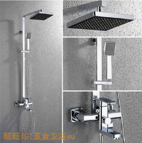 九牧套装增压喷头全铜方形