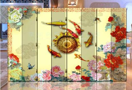 韩式屏风 玄关隔断 客厅 家居 屏风（富贵有余）