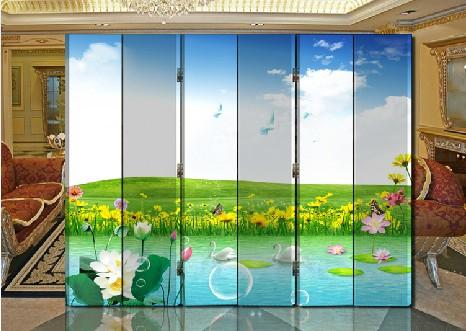 实木折叠屏风 时尚 客厅办公酒店 玄关隔断