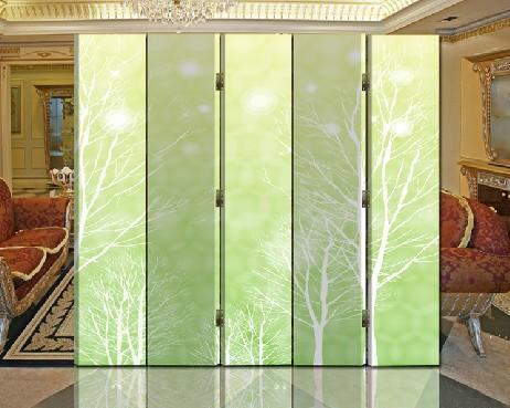 艺术玄关门 四扇实木折叠屏风 时尚客厅办公装饰