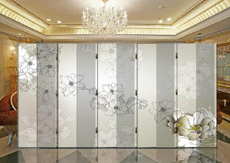 实木折叠屏风 酒店会所装饰 玄关隔断