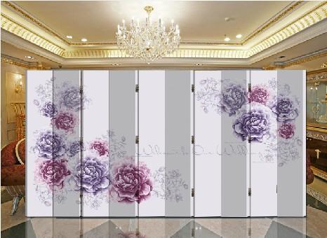 经典时尚实木折叠屏风 酒店会所 玄关隔断