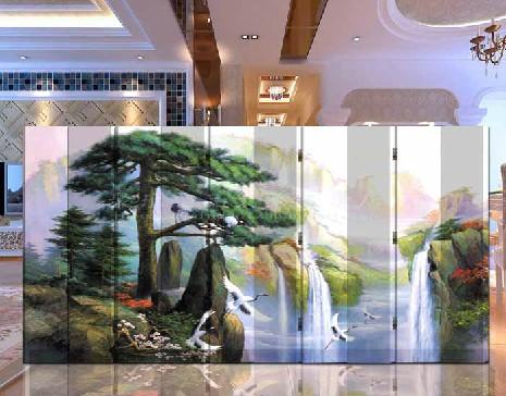 屏风 客厅办公酒店 屏风 玄关隔断（松鹤延年）