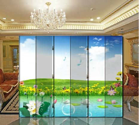 实木折叠屏风 时尚 客厅办公酒店 玄关隔断