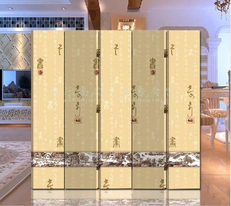 中式古典 实木折叠屏风 时尚客厅办公装饰 玄关隔断