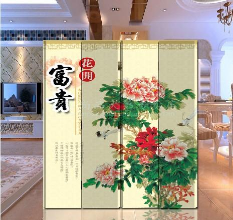  实木双面折叠屏风 时尚办公酒店装饰
