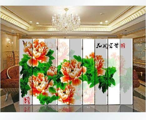 中式屏风 办公酒店装饰 改善风水 木质隔断玄关