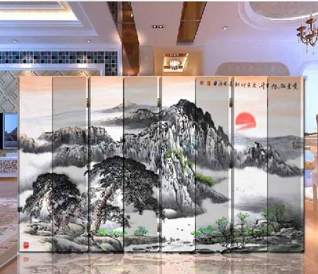 韩式屏风 玄关隔断 客厅 家居 屏风（旭日东升）