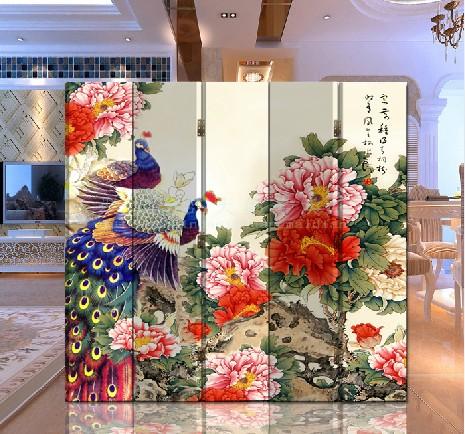 花卉屏风 改善风水 折屏时尚家居办公酒店装饰品