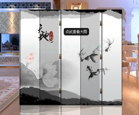 折叠屏风隔断 时尚办公酒店玄关门 天地人和
