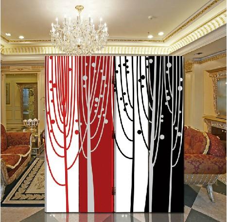 双面防水折 简约时尚办公室客厅屏风 财运树