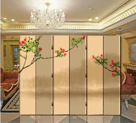  实木折叠屏风 时尚 客厅办公酒店 玄关隔断