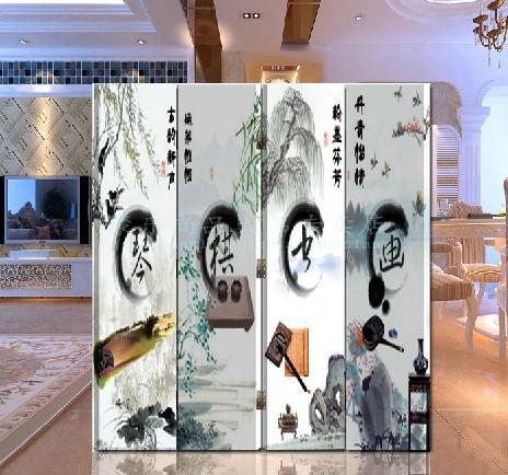 实木折叠隔断屏风玄关门 时尚办公酒装饰