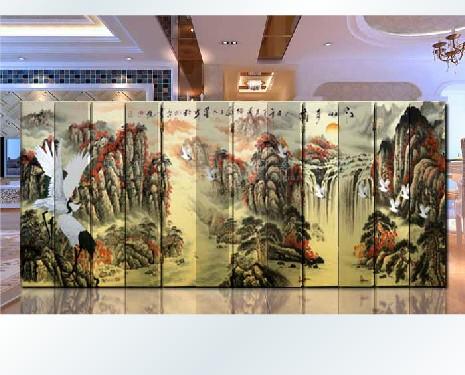 屏风隔断新款 屏风实木 酒店屏风 办公屏风（江山多