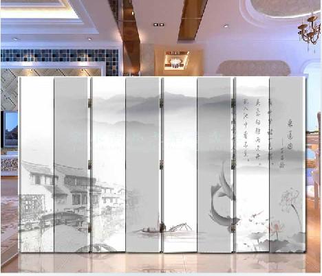 实木屏风隔断家居玄关隔断办公酒店屏风（古韵江南）