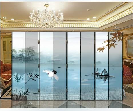 8扇实木屏风 简约时尚客厅办公隔断装饰