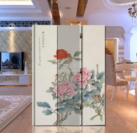 进门玄关 屏风隔断 现代中式座屏 时尚隔断（富贵图