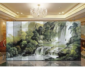 实木折叠屏风隔断 时尚办公室客厅 玄关门