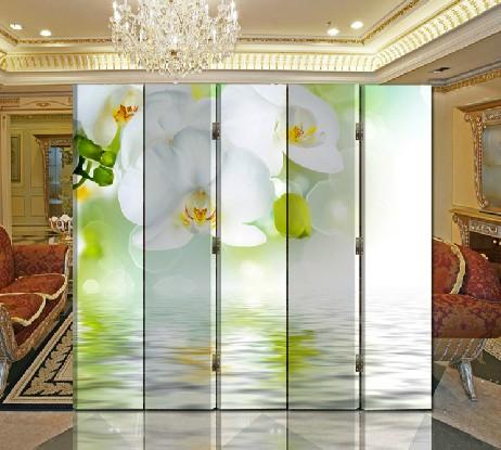 欧式艺术玄关门 五扇实木屏风 时尚客厅办公装饰