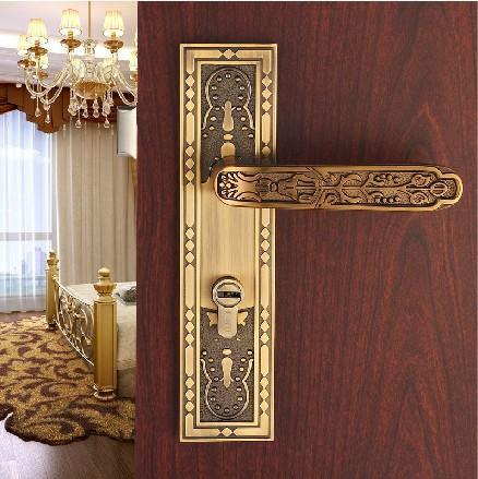 豪华欧式室内门锁执手锁 连体房门锁 